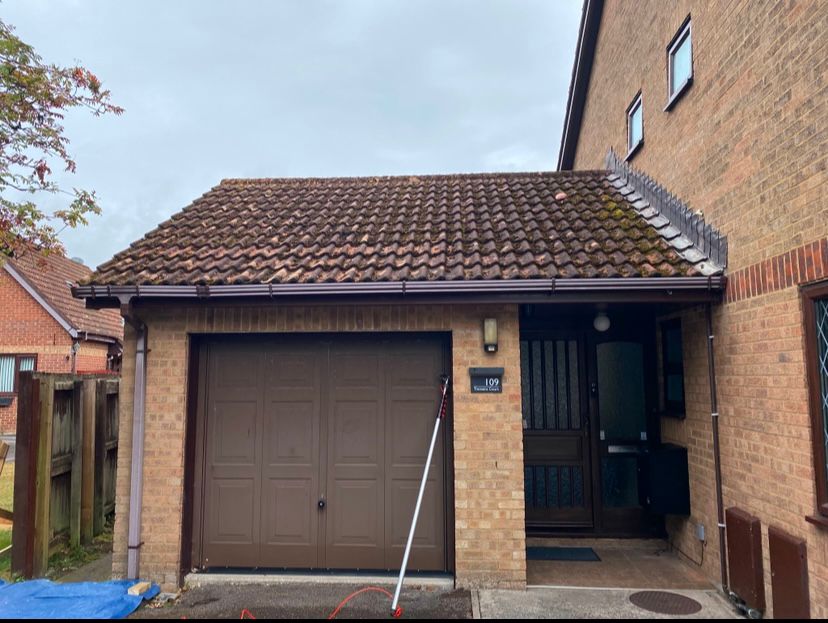 Before roof cleaning